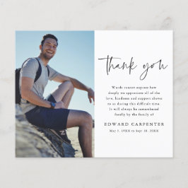 Eenvoudige begroting Funeral Memorial Foto bedankt