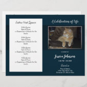 Eenvoudige begroting voor het begrafenisprogramma (Voorkant / Achterkant)