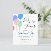 Eenvoudige begrotingsuitnodiging voor het Baby sho (Staand voorkant)