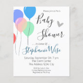 Eenvoudige begrotingsuitnodiging voor het Baby sho (Voorkant)