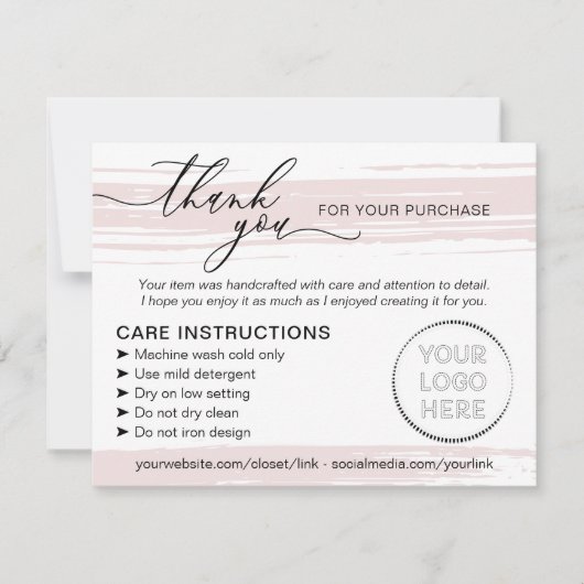 Eenvoudige behandeling voor kleine winkels bedankkaart (Voorkant)