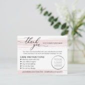 Eenvoudige behandeling voor kleine winkels bedankkaart (Staand voorkant)