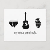 Eenvoudige behoeften briefkaart (Voorkant)