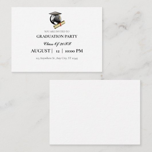 Eenvoudige behuizing informatiekaartje (Voorkant / Achterkant)