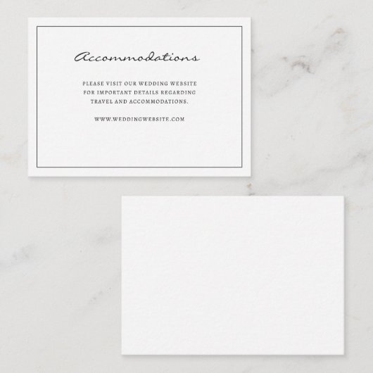 Eenvoudige behuizing Kaart (Voorkant / Achterkant)