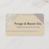 Eenvoudige beige betonnen bakstenen muurconstructi visitekaartje (Voorkant)