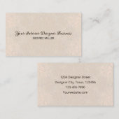 Eenvoudige Beige Bruin Eenvoudige Elegante Textuur Visitekaartje (Voorkant / Achterkant)