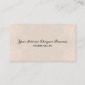 Eenvoudige Beige Bruin Eenvoudige Elegante Textuur Visitekaartje (Voorkant)