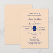 Eenvoudige Beige gepersonaliseerde bruiloft uitnod Save The Date (Voorkant / Achterkant)