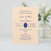 Eenvoudige Beige gepersonaliseerde bruiloft uitnod Save The Date (Staand voorkant)