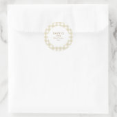 Eenvoudige Beige Gingham Baby Shower Sticker (Tas)