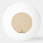 Eenvoudige beige lederen look pingpongbal (Achterkant)