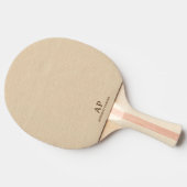 Eenvoudige beige lederen look tafeltennisbatje (Zijkant)
