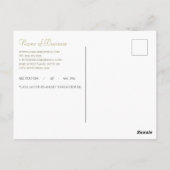 Eenvoudige beige Linen Elegant Script Appointment Briefkaart (Achterkant)