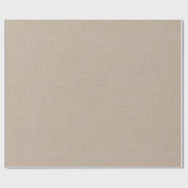 Eenvoudige beige linnen paddestoel textuur cadeaupapier (Vlak)
