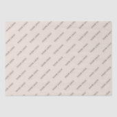 Eenvoudige Beige Minimaal Custom Business Logo Tissuepapier (Voorkant)