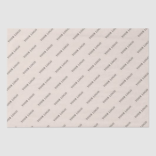 Eenvoudige Beige Minimaal Custom Business Logo Tissuepapier (Voorkant)
