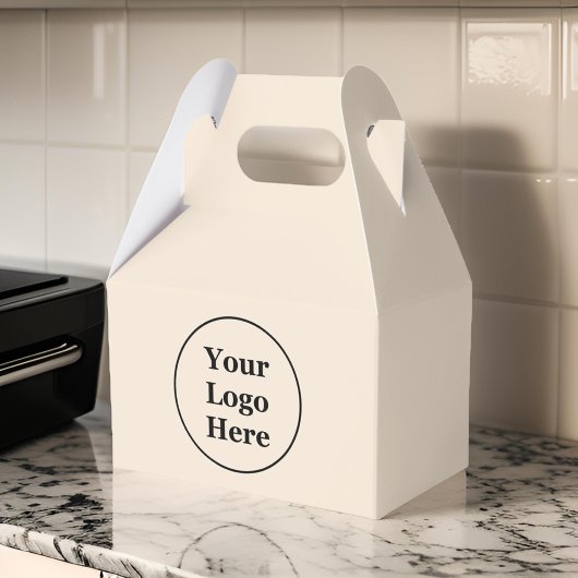 Eenvoudige beige minimalist bedankdoosjes