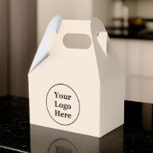 Eenvoudige beige minimalist bedankdoosjes