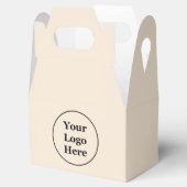 Eenvoudige beige minimalist bedankdoosjes (Geopend)