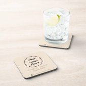 Eenvoudige beige minimalist bier onderzetter (Rechterzijde)