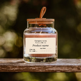 Eenvoudige beige minimalist etiket