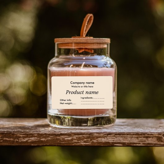 Eenvoudige beige minimalist etiket