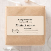 Eenvoudige beige minimalist etiket (Insitu)