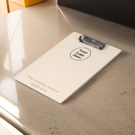 Eenvoudige beige minimalist klembord