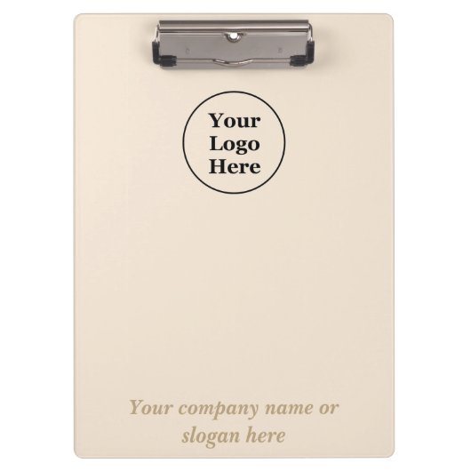 Eenvoudige beige minimalist klembord (Voorkant)