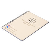 Eenvoudige beige minimalist notitieboek (Linkerzijde)