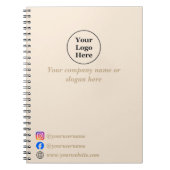 Eenvoudige beige minimalist notitieboek (Voorkant)