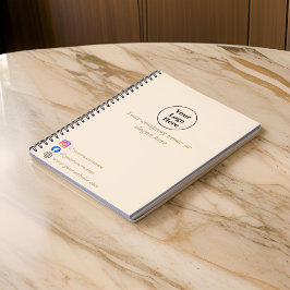 Eenvoudige beige minimalist notitieboek