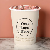 Eenvoudige beige minimalist papieren bekers