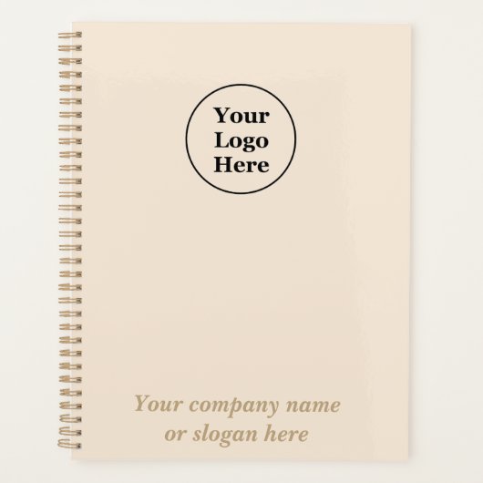 Eenvoudige beige minimalist planner (Voorkant)