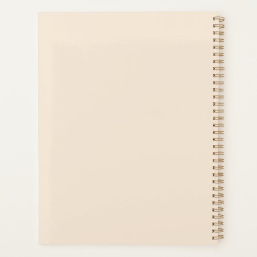 Eenvoudige beige minimalist planner (Achterkant)