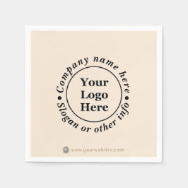 Eenvoudige beige minimalist servet