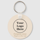 Eenvoudige beige minimalist sleutelhanger (Voorkant)