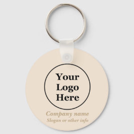 Eenvoudige beige minimalist sleutelhanger