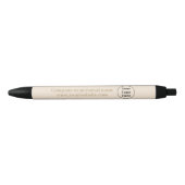 Eenvoudige beige minimalist zwarte inkt pen (Voorkant)