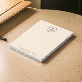 Eenvoudige beige minimalistische Notitieblok