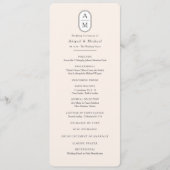 Eenvoudige beige, moderne initialen volgorde van s programmakaart (Voorkant)