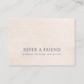 Eenvoudige beige moderne minimalistische doorverwi visitekaartje (Voorkant)