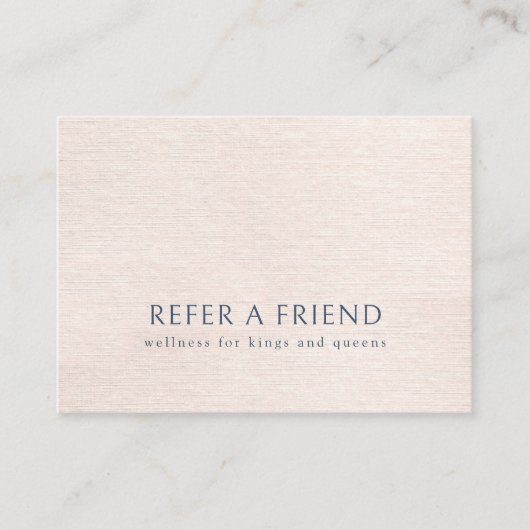 Eenvoudige beige moderne minimalistische doorverwi visitekaartje (Voorkant)