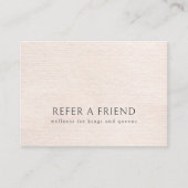 Eenvoudige beige moderne minimalistische doorverwi visitekaartje (Voorkant)