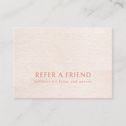 Eenvoudige beige moderne minimalistische doorverwi visitekaartje (Voorkant)