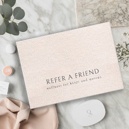 Eenvoudige beige moderne minimalistische doorverwi visitekaartje