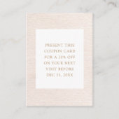 Eenvoudige Beige Moderne Minimalistische kortingsk Visitekaartje (Voorkant)