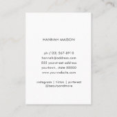 Eenvoudige Beige Moderne Minimalistische kortingsk Visitekaartje (Achterkant)