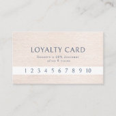 Eenvoudige beige moderne minimalistische loyalitei visitekaartje (Voorkant)